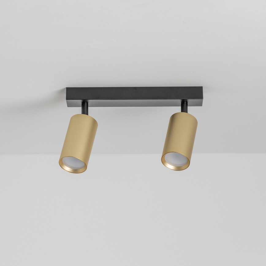 Brilagi - LED ściemnialna oprawa punktowa SELE GOLDEN 2xGU10/6,5W/230V 2700-6500K czarny/złoty
