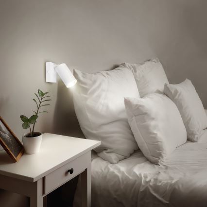 Brilagi - LED RGBW ściemnialny kinkiet punktowy z wyłącznikiem SELE 1xGU10/4,8W/230V 3000K biały + zdalne sterowanie