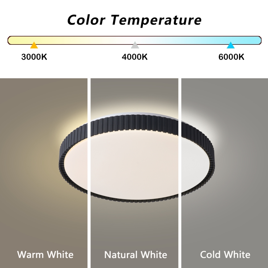Brilagi - ściemnialna oprawa sufitowa LED CORVO LED/72W/230V 3000-6000K czarna, średnica 50 cm + pilot zdalnego sterowania