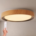 BRILAGI - ściemnialna oprawa sufitowa FLOCO LED/48W/230V 3000-6500K średnica 40 cm dekor drewna/czarny + pilot zdalnego sterowania