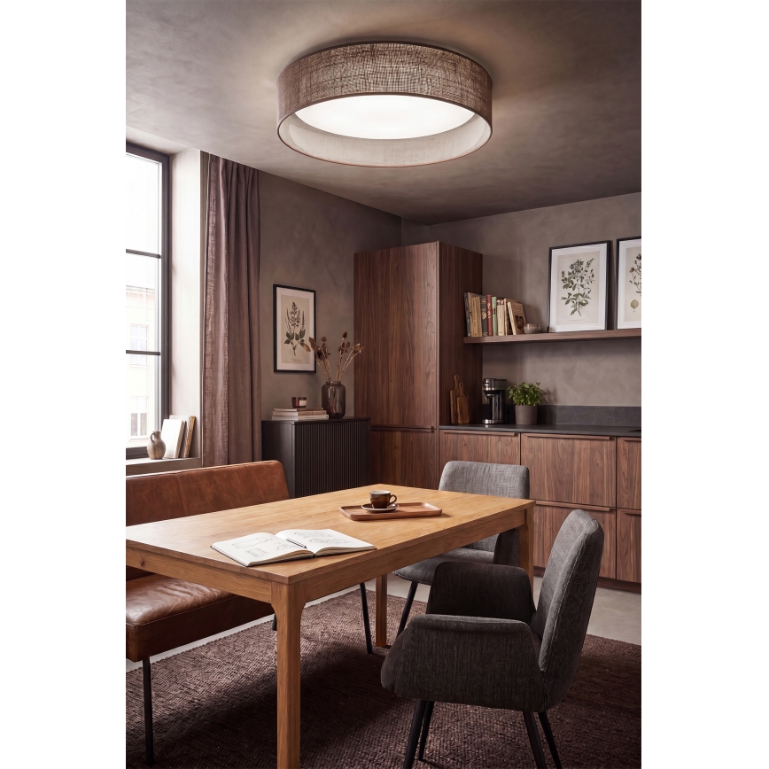 BRILAGI - Ściemnialna lampa sufitowa LED VELVET SMARTIX STARS LED/36W/230V 3000-6000K Ø 55 cm brązowa Wi-Fi Tuya Beacon + pilot zdalnego sterowania