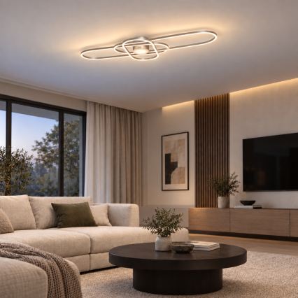 BRILAGI - LED Ściemnialna lampa sufitowa APOLLO LED/58W/230V 3000-6500K 43,2x101,2 cm matowy chrom + pilot zdalnego sterowania