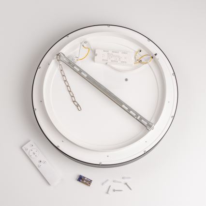 Brilagi - ściemnialna oprawa sufitowa LED FALCON 80W 230V 3000-6500K Ø 60 cm czarna + pilot zdalnego sterowania