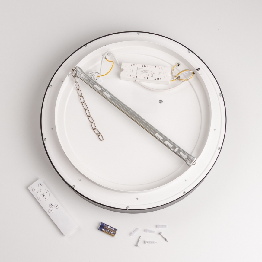 Brilagi - ściemnialna oprawa sufitowa LED FALCON 80W 230V 3000-6500K Ø 60 cm czarna + pilot zdalnego sterowania