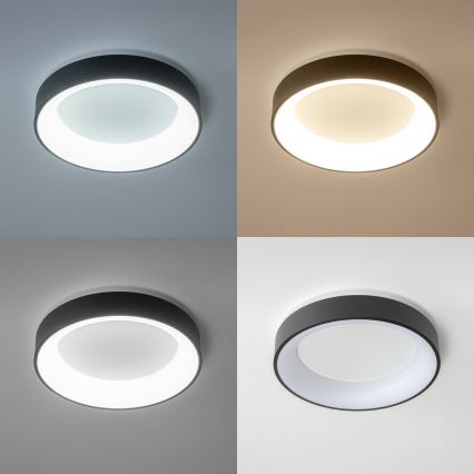 Brilagi - ściemnialna oprawa sufitowa LED FALCON 80W 230V 3000-6500K Ø 60 cm czarna + pilot zdalnego sterowania