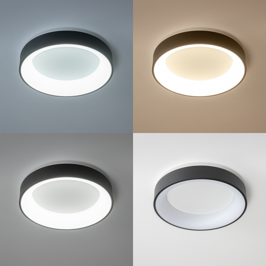 Brilagi - ściemnialna oprawa sufitowa LED FALCON 80W 230V 3000-6500K Ø 60 cm czarna + pilot zdalnego sterowania