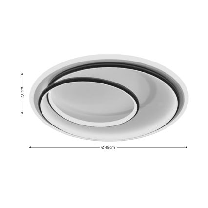 Brilagi - ściemnialna oprawa sufitowa LED FLARE LED/38W/230V śr. 48 cm 3000-6000K + pilot zdalnego sterowania