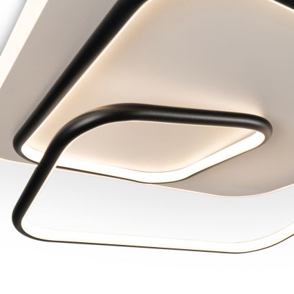 BRILAGI - LED Ściemnialna lampa sufitowa FLARE LED/81W/230V 3000-6000K 50x50 cm biały/czarny + zdalne sterowanie