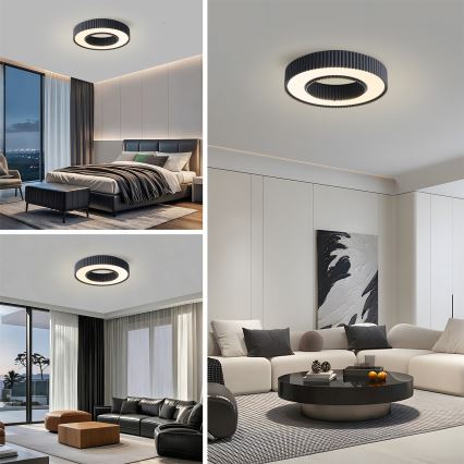 Brilagi - ściemnialna oprawa sufitowa LED LUMIX LED/48W/230V 3000–6000K czarna śr. 50 cm + pilot zdalnego sterowania