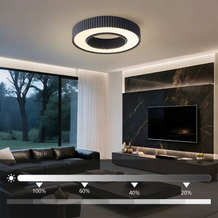 Brilagi - ściemnialna oprawa sufitowa LED LUMIX LED/48W/230V 3000–6000K czarna śr. 50 cm + pilot zdalnego sterowania