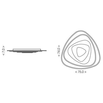 Brilagi - Ściemnialna lampa sufitowa LED MODERN MAXI 140W/230V 3000-6000K 74x75 cm + pilot zdalnego sterowania