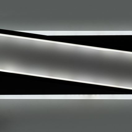 Brilagi - ściemnialna oprawa sufitowa LED OUTLINE LED/52W/230V 3000-6000K 15x60 cm biały/czarny + pilot zdalnego sterowania