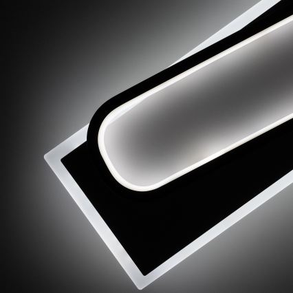 Brilagi - ściemnialna oprawa sufitowa LED OUTLINE LED/52W/230V 3000-6000K 15x60 cm biały/czarny + pilot zdalnego sterowania