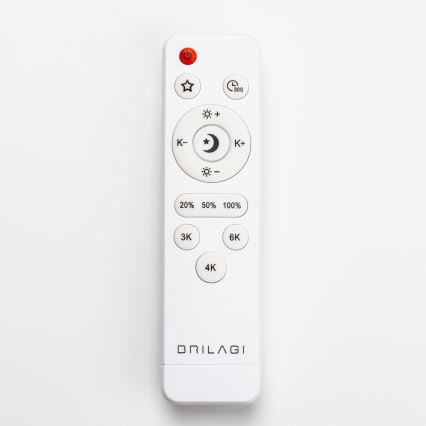 Brilagi - ściemnialna oprawa sufitowa LED PINE LED/24W/230V, drewno, śr. 42 cm, 3000–6500K + pilot zdalnego sterowania