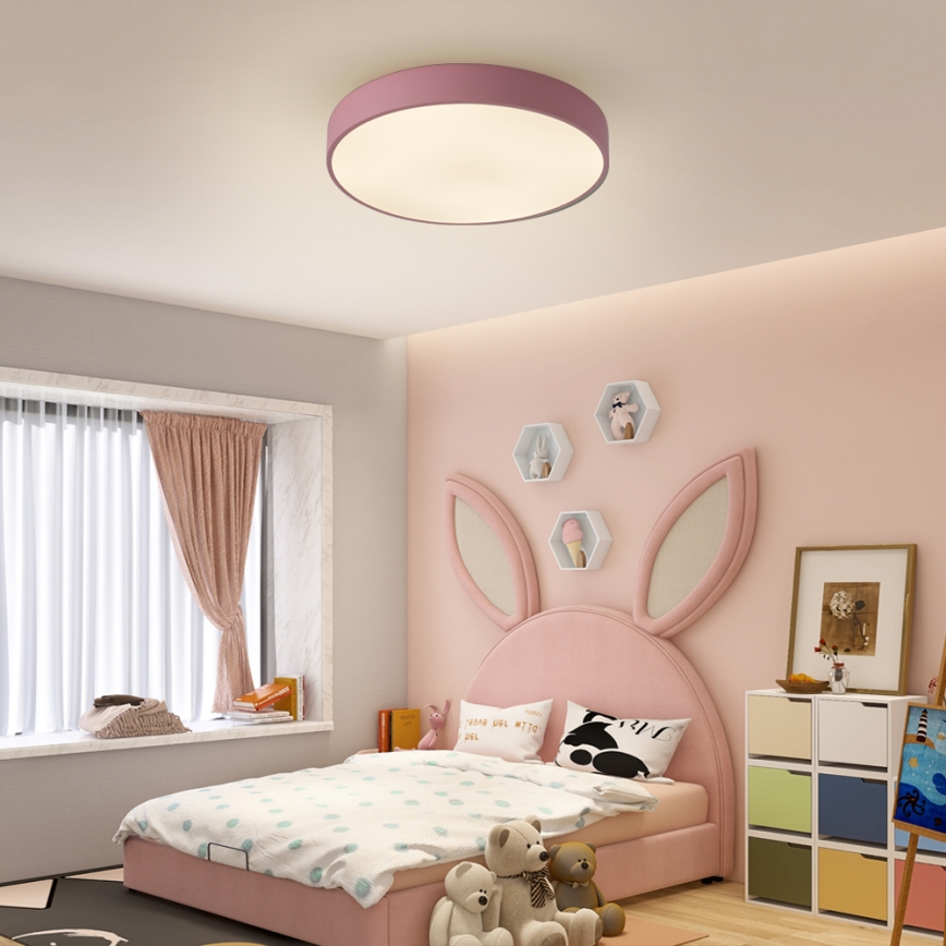 Brilagi - ściemnialna lampa sufitowa LED POOL LED/60W/230V 3000-6000K Ø 50 cm różowa + pilot zdalnego sterowania