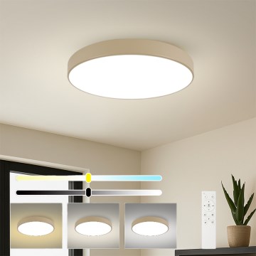 Brilagi - ściemnialna oprawa sufitowa LED POOL SMART LED/100W/230V 3000-6000K 80 cm beżowa Wi-Fi Tuya + pilot zdalnego sterowania