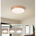 Brilagi - Ściemnialna oprawa sufitowa LED POOL SMART LED/48W/230V 3000-6000K Ø 40 cm Wi-Fi Tuya brązowa + pilot zdalnego sterowania