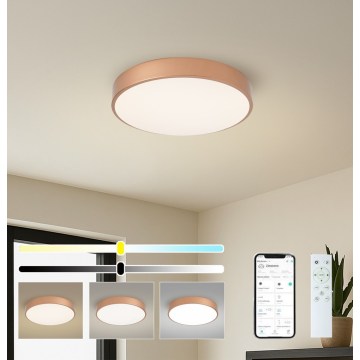 Brilagi - Ściemnialna oprawa sufitowa LED POOL SMART LED/48W/230V 3000-6000K Ø 40 cm Wi-Fi Tuya brązowa + pilot zdalnego sterowania