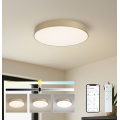 Brilagi - ściemnialna oprawa sufitowa LED POOL SMART LED/60W/230V 3000-6000K średnica 50 cm Wi-Fi Tuya złota + pilot zdalnego sterowania