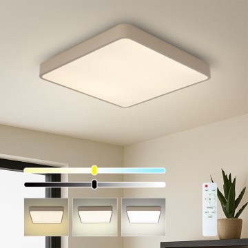 Brilagi - Ściemnialna oprawa sufitowa LED POOL SQUARE LED/48W/230V 3000-6000K 50x50 cm beżowa + pilot zdalnego sterowania