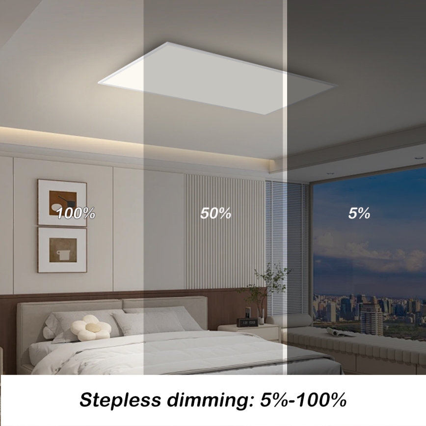 BRILAGI - Ściemnialna oprawa sufitowa SLIMFRAME LED/80W/230V 120x60 cm 3000-6000K biała + zdalne sterowanie (pilot w zestawie)