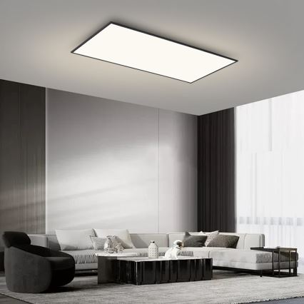 Brilagi - LED ściemnialna oprawa sufitowa SLIMFRAME LED/80W/230V 120x60 cm 3000-6000K czarna + pilot zdalnego sterowania