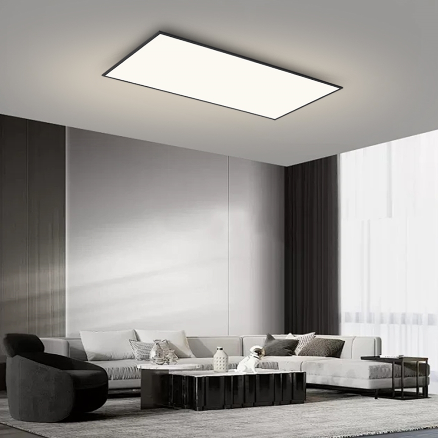Brilagi - LED ściemnialna oprawa sufitowa SLIMFRAME LED/80W/230V 120x60 cm 3000-6000K czarna + pilot zdalnego sterowania