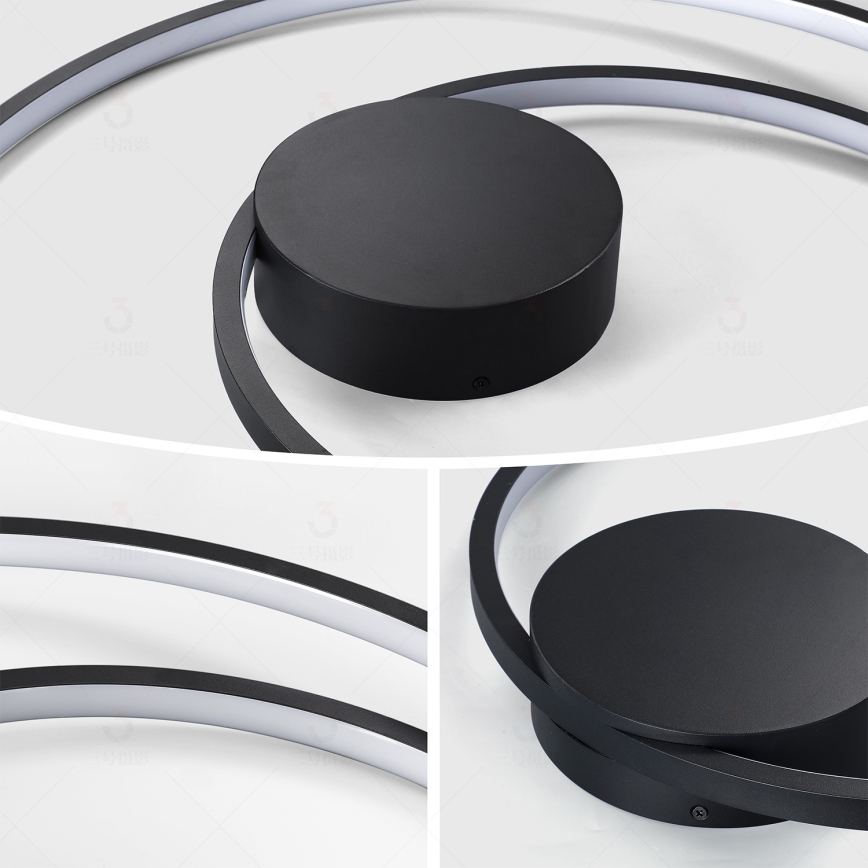 Brilagi - ściemnialna lampa sufitowa LED TWISTER LED/105W/230V 3000–6000K Ø100 cm czarna + pilot zdalnego sterowania