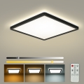 Brilagi - ściemnialna oprawa sufitowa LED ULTRA SLIM 18W/230V 2700–6500K 30×30 cm czarna + pilot zdalnego sterowania