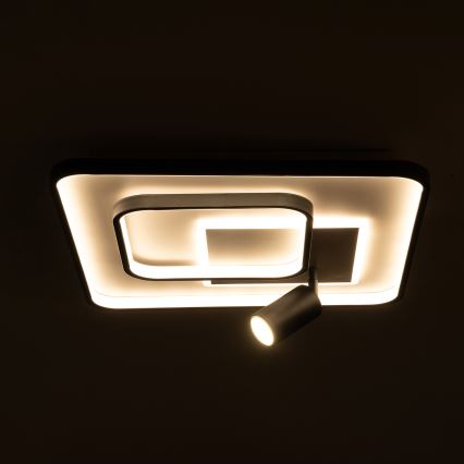 Brilagi - LED ściemnialna oprawa sufitowa UNITY LED/75W/230V + 1xGU10/3W 3000-6000K 50x50 cm biało-czarna + pilot zdalnego sterowania