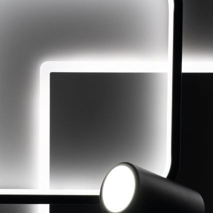 Brilagi - LED ściemnialna oprawa sufitowa UNITY LED/75W/230V + 1xGU10/3W 3000-6000K 50x50 cm biało-czarna + pilot zdalnego sterowania