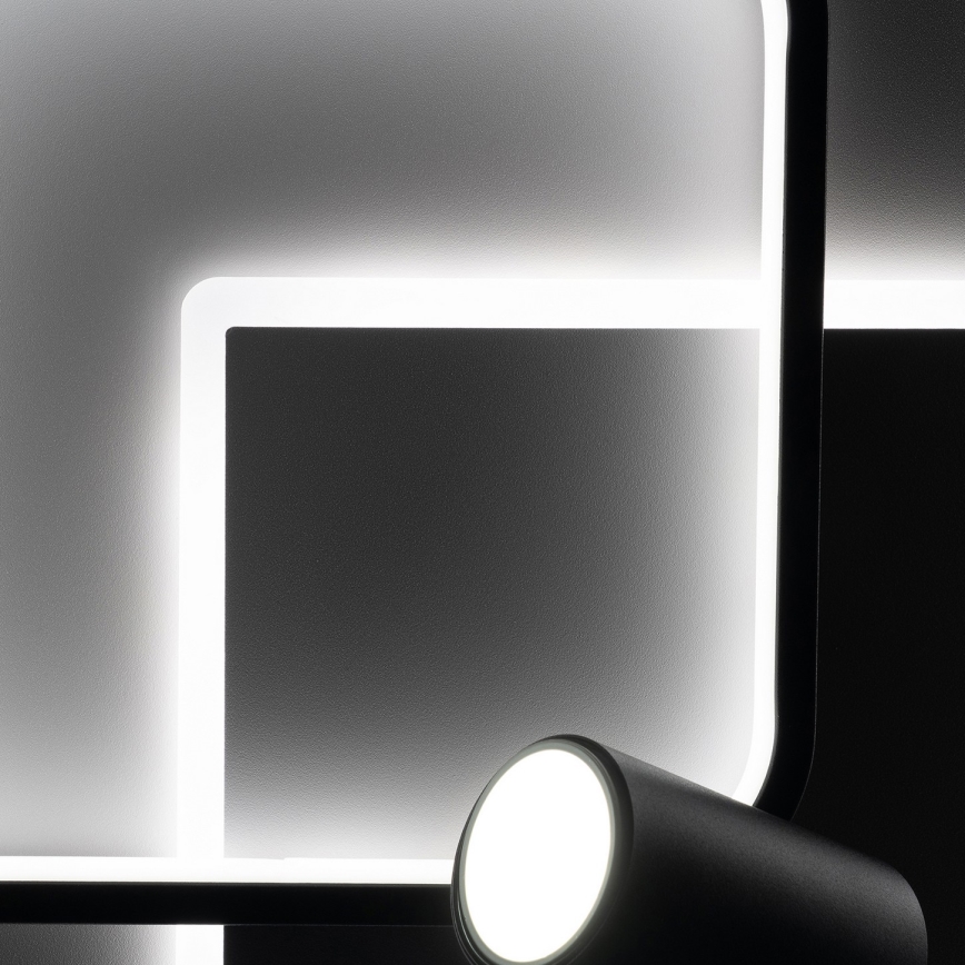 Brilagi - LED ściemnialna oprawa sufitowa UNITY LED/75W/230V + 1xGU10/3W 3000-6000K 50x50 cm biało-czarna + pilot zdalnego sterowania