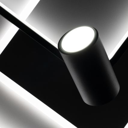 Brilagi - LED ściemnialna oprawa sufitowa UNITY LED/75W/230V + 1xGU10/3W 3000-6000K 50x50 cm biało-czarna + pilot zdalnego sterowania