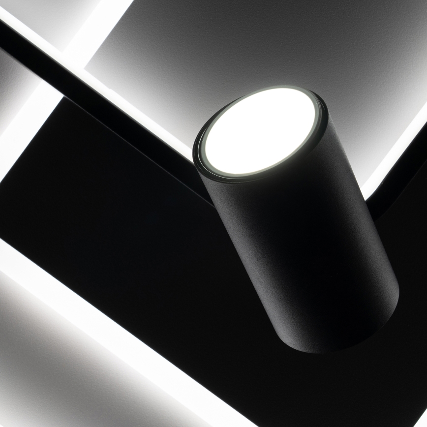 Brilagi - LED ściemnialna oprawa sufitowa UNITY LED/75W/230V + 1xGU10/3W 3000-6000K 50x50 cm biało-czarna + pilot zdalnego sterowania