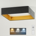 Brilagi - ściemnialna oprawa sufitowa LED VELVET SQUARE LED/24W/230V 43x43 cm 3000/4000/6500K + zdalne sterowanie brązowa