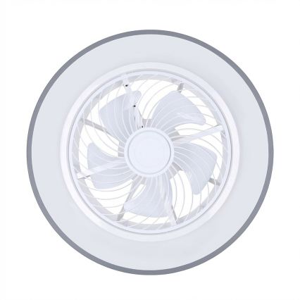 Brilagi - Lampa sufitowa LED ściemnialna z wentylatorem LED/38W/230V 3000-6500K 3000-6500K śr. 50 cm szara + pilot zdalnego sterowania
