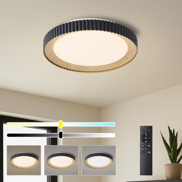Brilagi - ściemnialna oprawa sufitowa NEXO LED/48W/230V 3000-6000K czarna śr. 43 cm + zdalne sterowanie