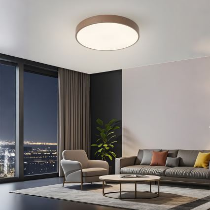 Brilagi - LED ściemnialna lampa sufitowa POOL LED/60W/230V 3000-6000K śr. 50 cm brązowa + pilot zdalnego sterowania