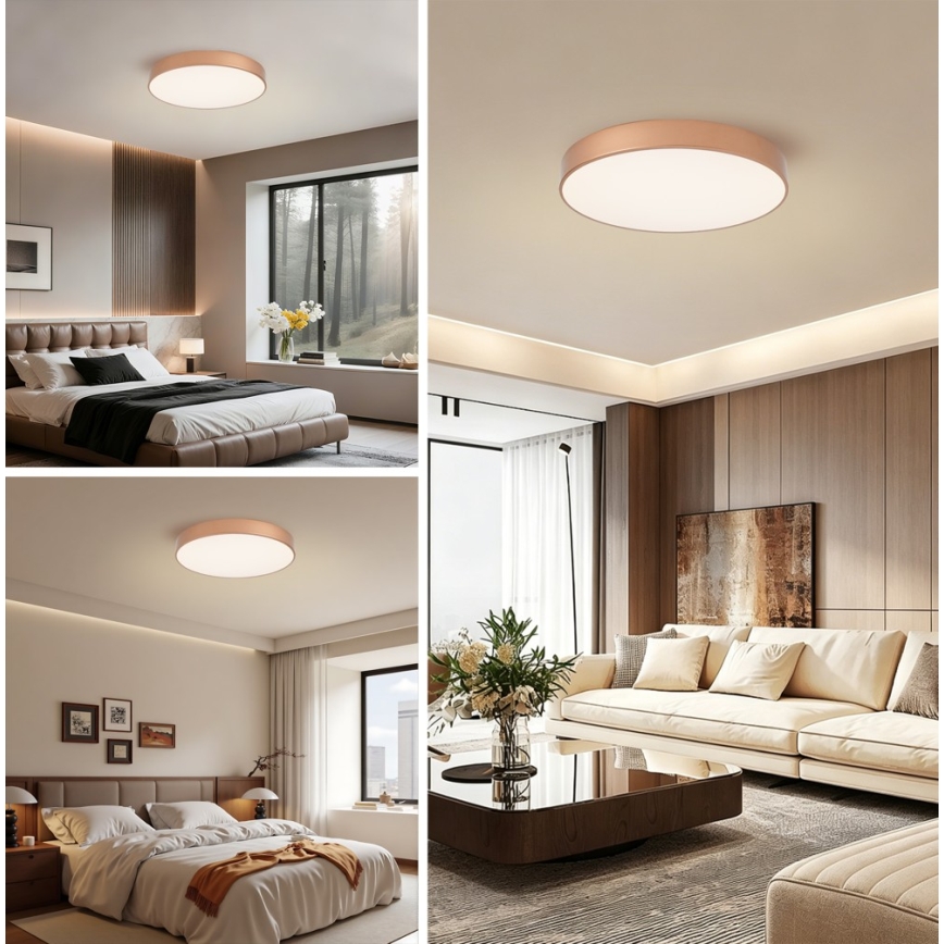 Brilagi - LED ściemnialna lampa sufitowa POOL LED/60W/230V 3000-6000K średnica 50 cm brązowa + pilot zdalnego sterowania