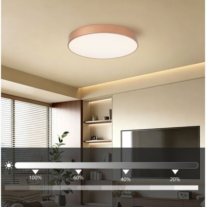 Brilagi - LED ściemnialna lampa sufitowa POOL LED/60W/230V 3000-6000K średnica 50 cm brązowa + pilot zdalnego sterowania