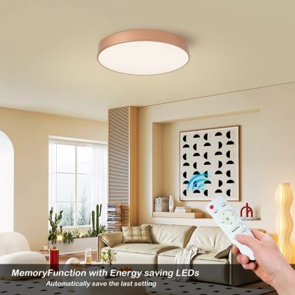 Brilagi - LED ściemnialna lampa sufitowa POOL LED/60W/230V 3000-6000K średnica 50 cm brązowa + pilot zdalnego sterowania