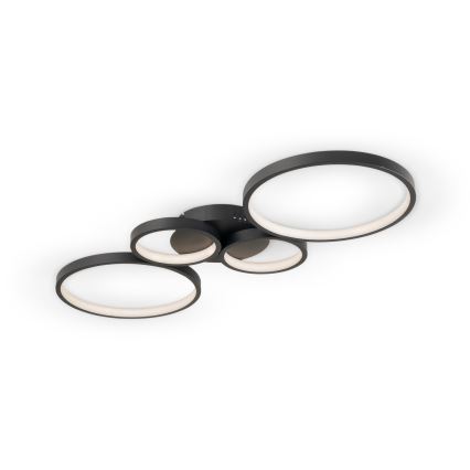 Brilagi - Lampa sufitowa LED RINGO z funkcją ściemniania LED/34W/230V 3000-6000K 28x78 cm czarna + zdalne sterowanie