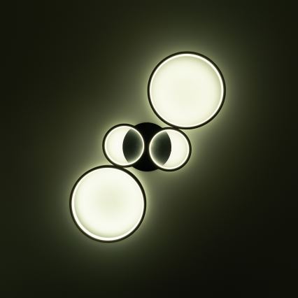 Brilagi - Lampa sufitowa LED RINGO z funkcją ściemniania LED/34W/230V 3000-6000K 28x78 cm czarna + zdalne sterowanie