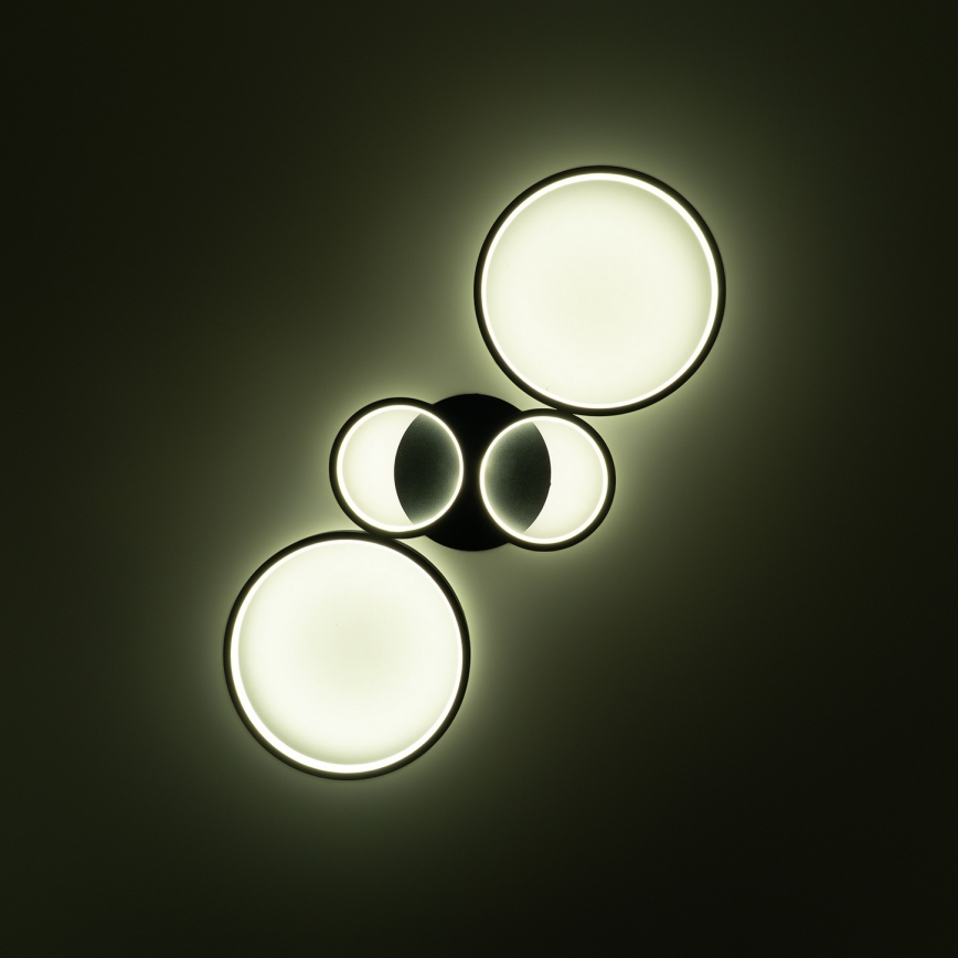 Brilagi - Lampa sufitowa LED RINGO z funkcją ściemniania LED/34W/230V 3000-6000K 28x78 cm czarna + zdalne sterowanie