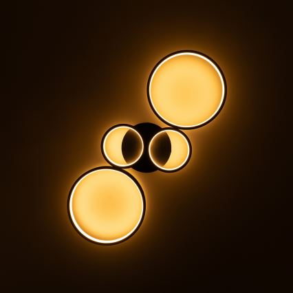 Brilagi - Lampa sufitowa LED RINGO z funkcją ściemniania LED/34W/230V 3000-6000K 28x78 cm czarna + zdalne sterowanie