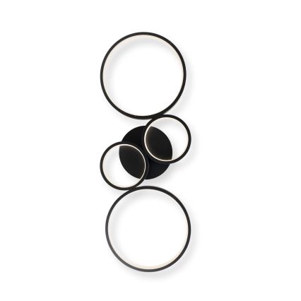 Brilagi - Lampa sufitowa LED RINGO z funkcją ściemniania LED/34W/230V 3000-6000K 28x78 cm czarna + zdalne sterowanie