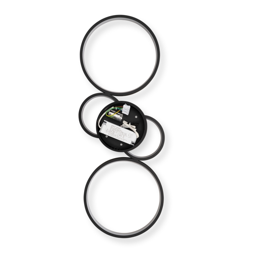 Brilagi - Lampa sufitowa LED RINGO z funkcją ściemniania LED/34W/230V 3000-6000K 28x78 cm czarna + zdalne sterowanie