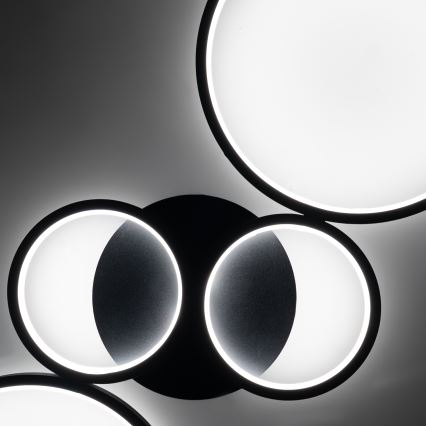 Brilagi - Lampa sufitowa LED RINGO z funkcją ściemniania LED/34W/230V 3000-6000K 28x78 cm czarna + zdalne sterowanie