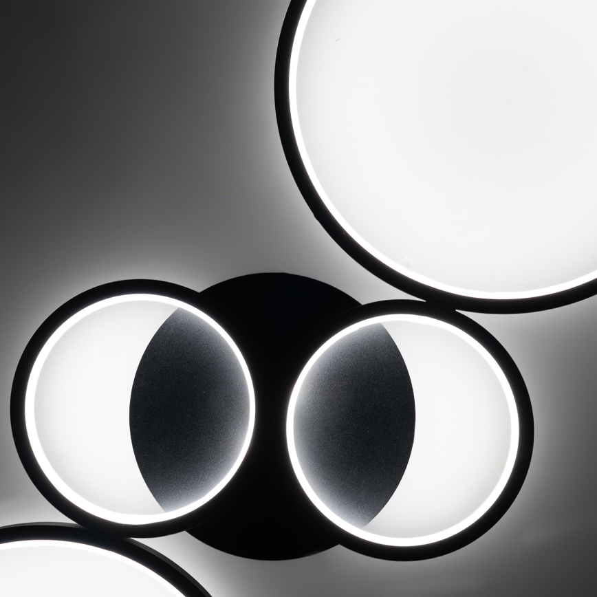 Brilagi - Lampa sufitowa LED RINGO z funkcją ściemniania LED/34W/230V 3000-6000K 28x78 cm czarna + zdalne sterowanie