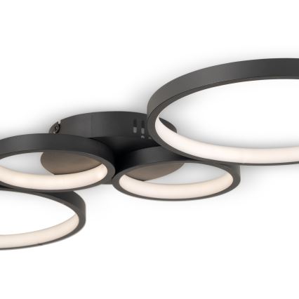 Brilagi - Lampa sufitowa LED RINGO z funkcją ściemniania LED/34W/230V 3000-6000K 28x78 cm czarna + zdalne sterowanie